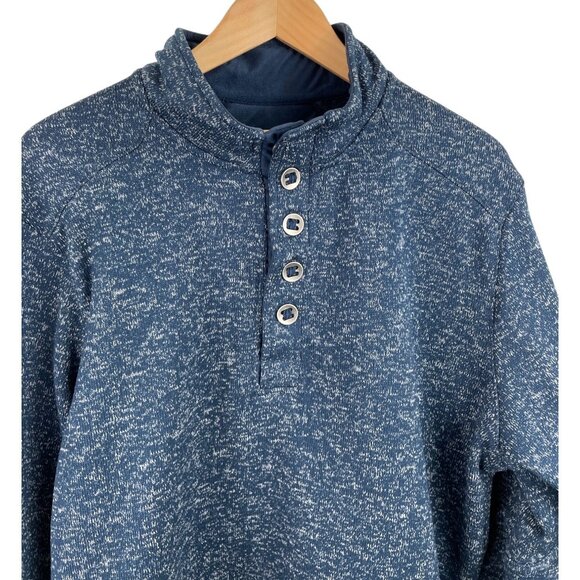 Redhead Brand Co Sweater Henley Pullover Mens Size Large Blue Fleece Lined - Picture 3 of 7